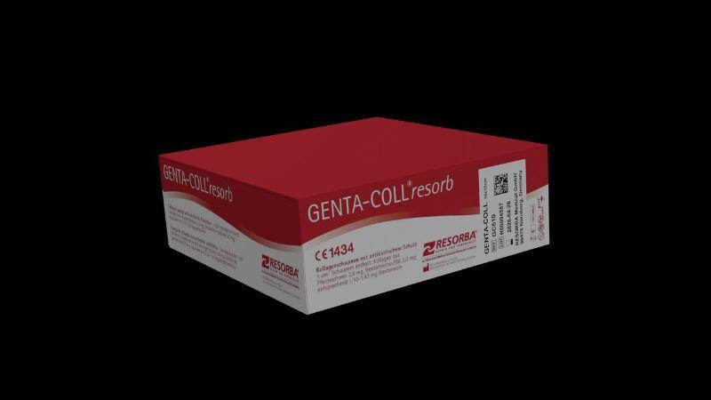 Матеріал колагеновий, що розсмокт. GENTA-COLL resorb з гентаміцином 10см х10см
